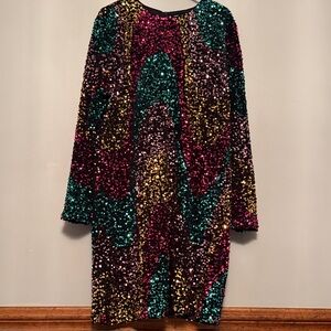 Multicolor Sequin Women's Dress